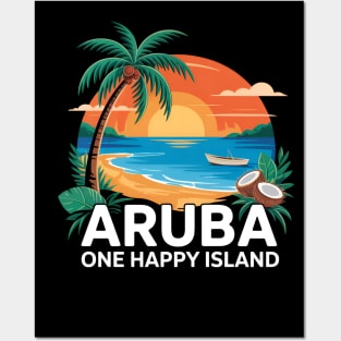 Aruba One Happy Island Souvenir Posters and Art